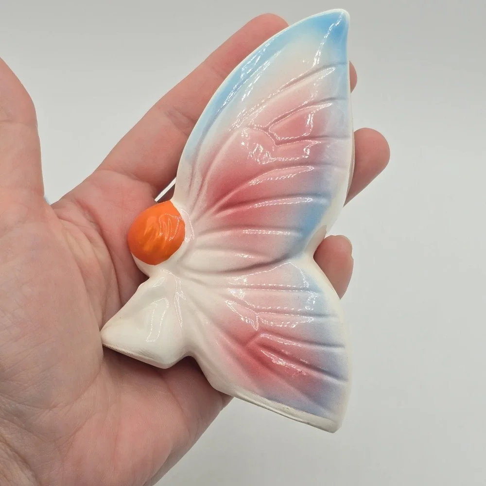 Vintage Fairy Pixie Butterfly Salt And Pepper Shakers Made In Japan
